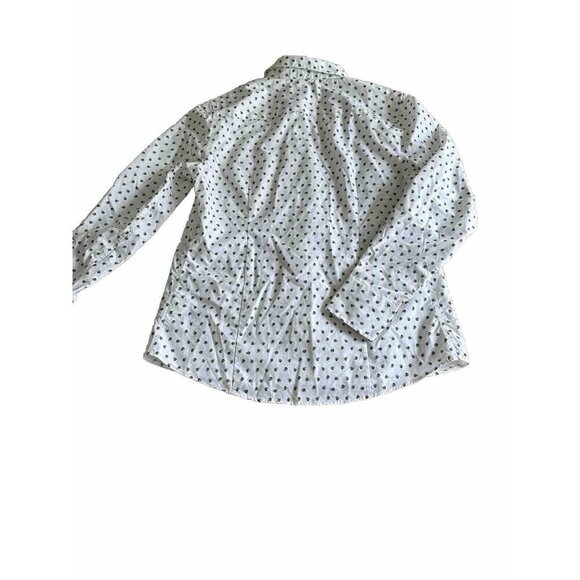 Lands' End No Iron 100% Supima Baumwolle  Button Down Floral Print Shirt Size 2P - Picture 2 of 11
